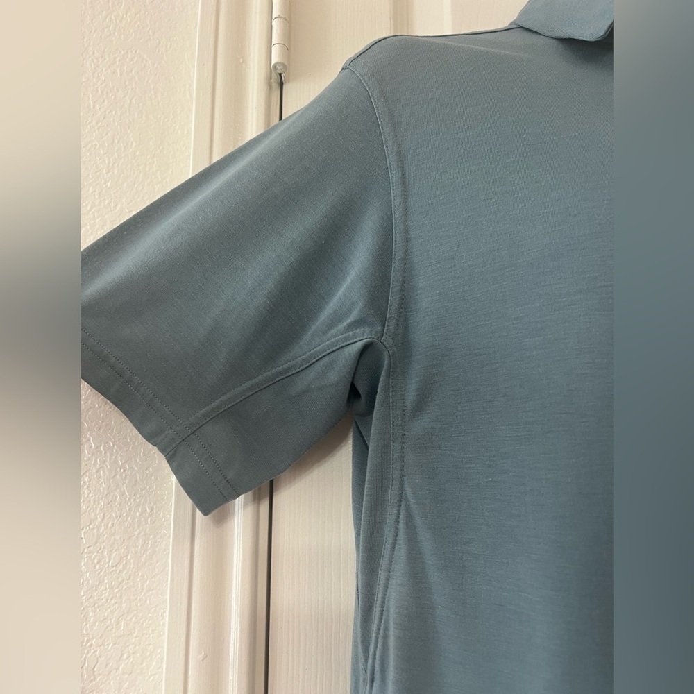 Patagonia Capilene Cool Trail Polo Shirt Men’s M Plume Grey Hiking Travel - Picture 5 of 10